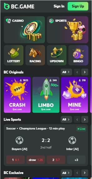 BC Game Casino Features